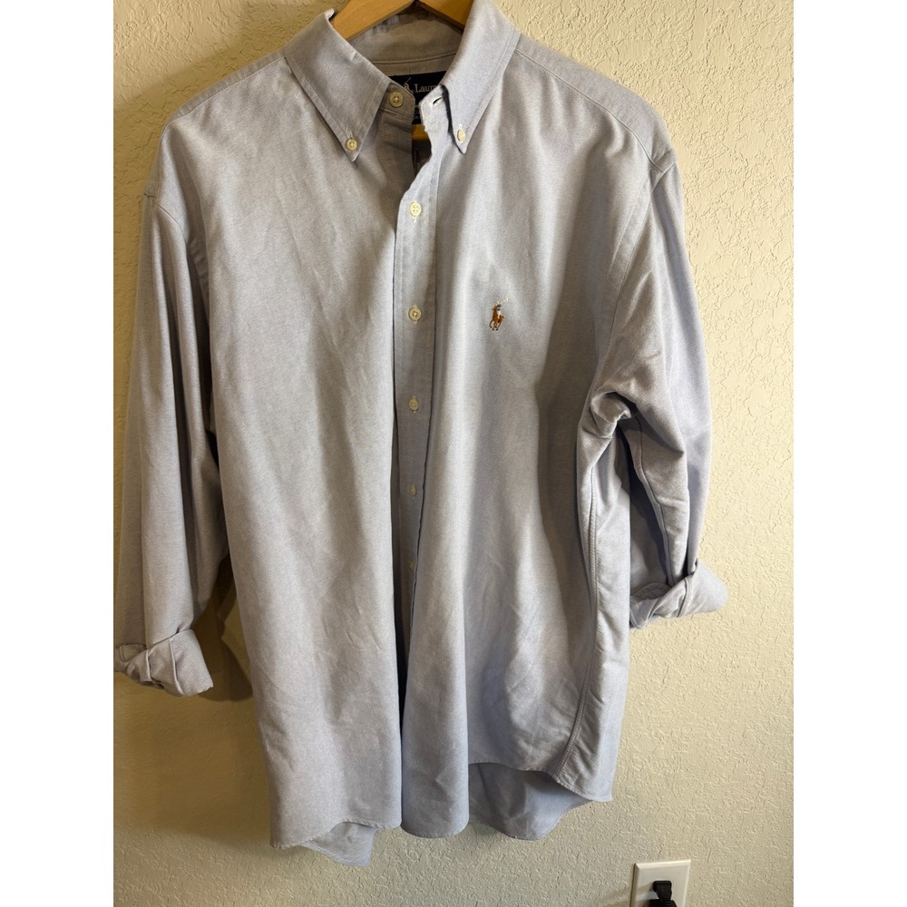 Ralph Lauren‎ Yarmouth Oxford Button 15 1/2 32/33 Blue